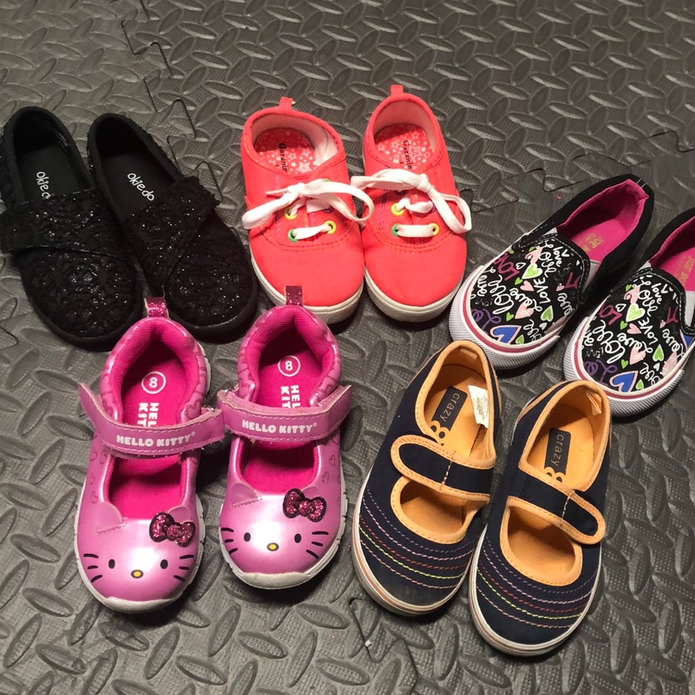Lot of toddler size 8 shoes